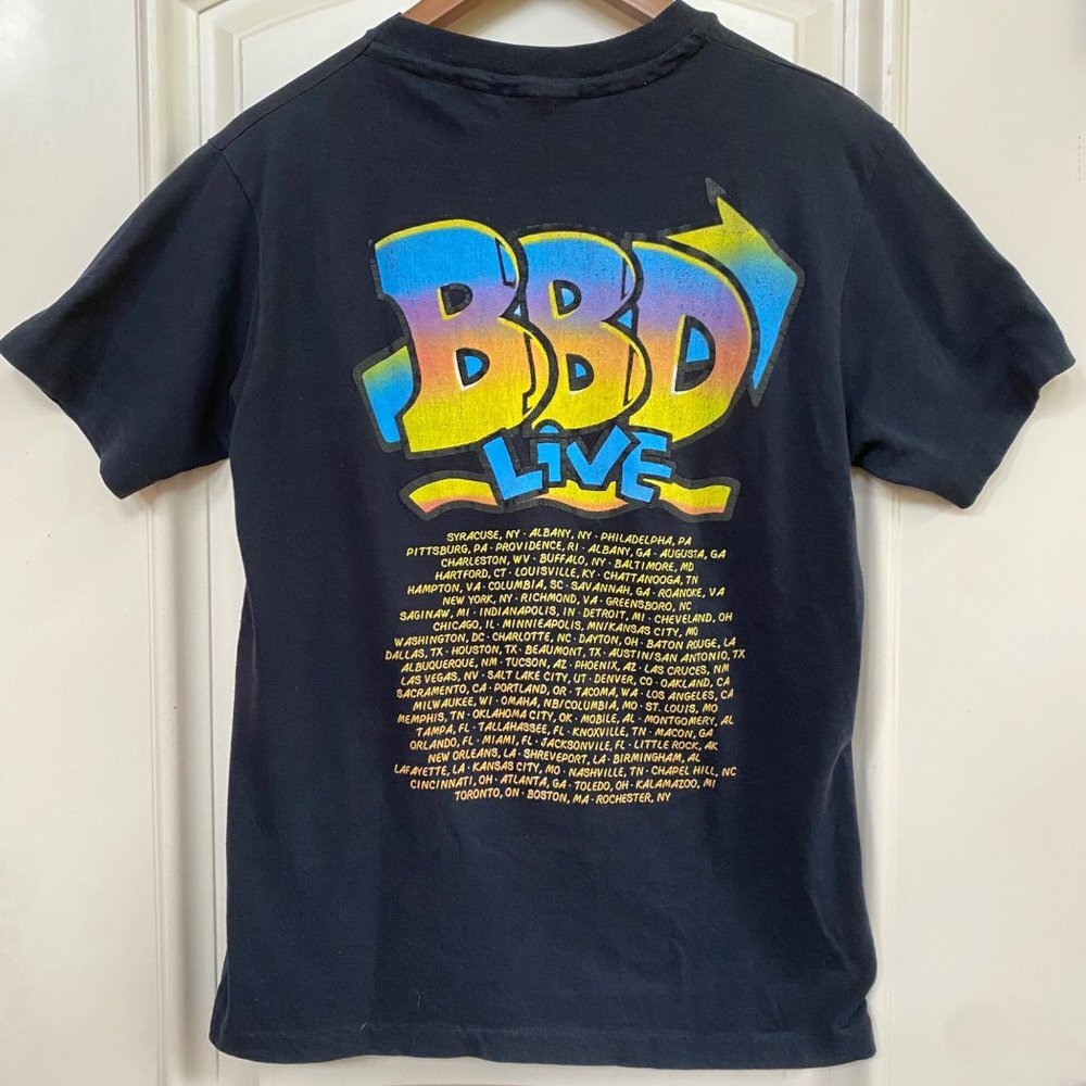 Vtg Bell Biv Devoe Tee Shirt Concert Tour 80s 90s Hip Hop Soul Rap R&B Missprint - Picture 4 of 12